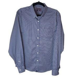 UNTUCKit Men’s‎ Long Sleeve Button Down Red Blue Plaid Shirt Slim Fit Size Large